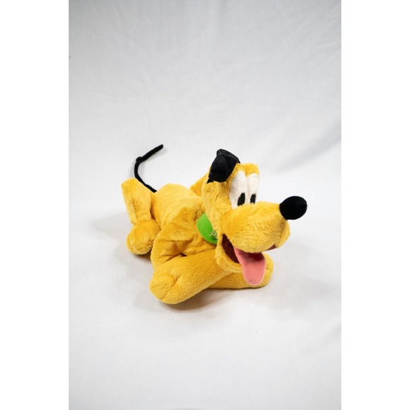 Disney Other - Disney Pluto Plush Toy Kids‎ 10in Yellow Excellent Laying Stuffed Animal Dog